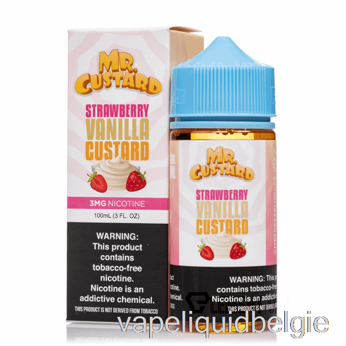 Vape België Aardbei-vanillevla - Mr Custard - 100ml 3mg